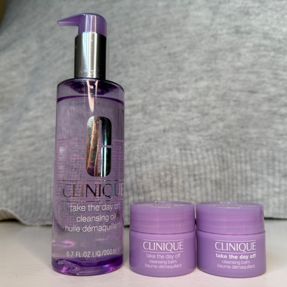 Clinique Take The Day Off Cleansing Oil 6.7 oz + Balm Duo Makeup Remover Set